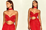 Ananya Panday sets the temperature soaring in a red co-ord set, see pics